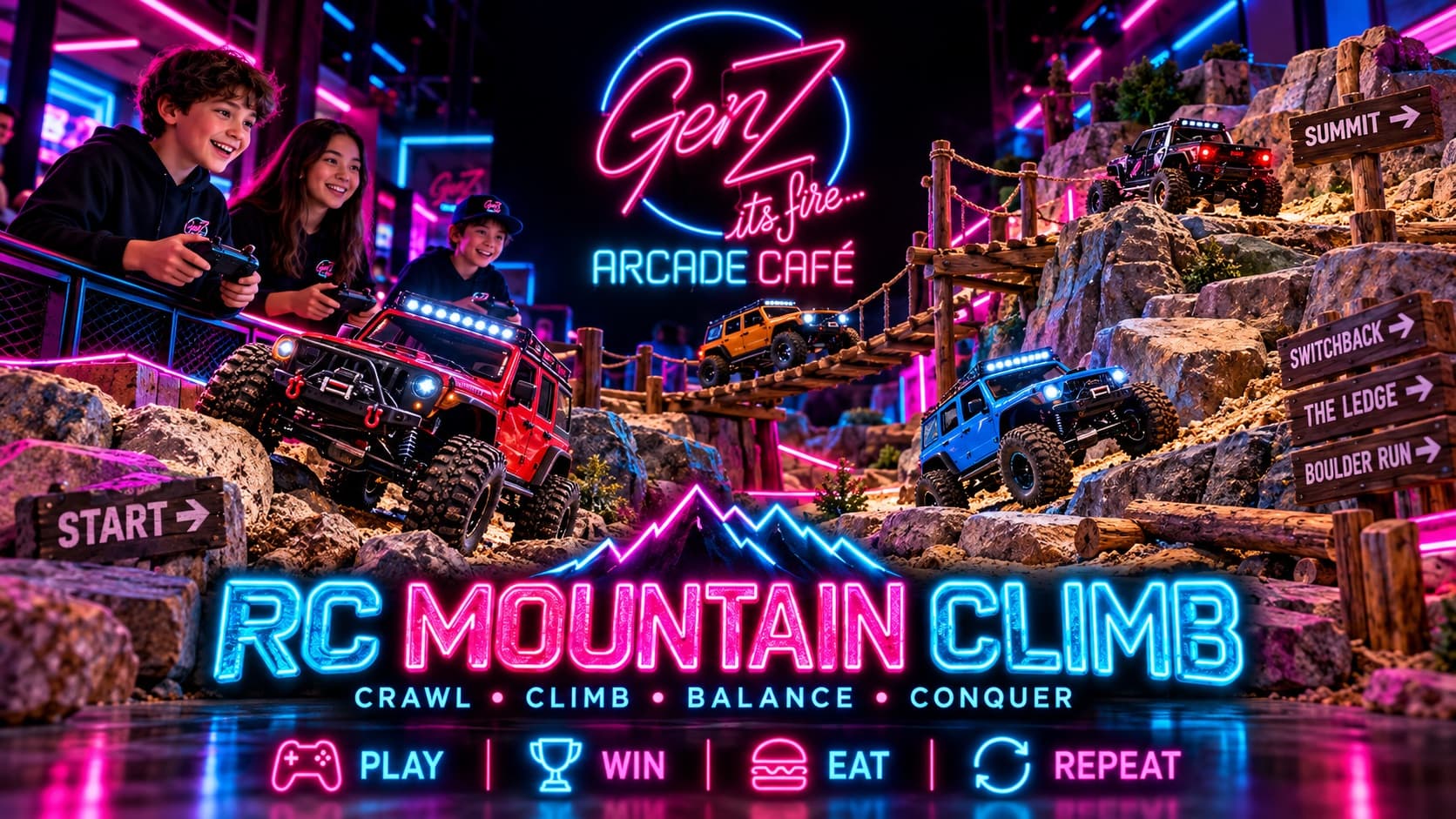 RC Mountain Climb at GenZ Arcade Café, Clifton Block 6, Karachi