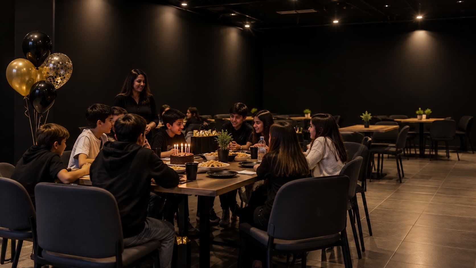 Group night out at GenZ Arcade Café, Clifton, Karachi